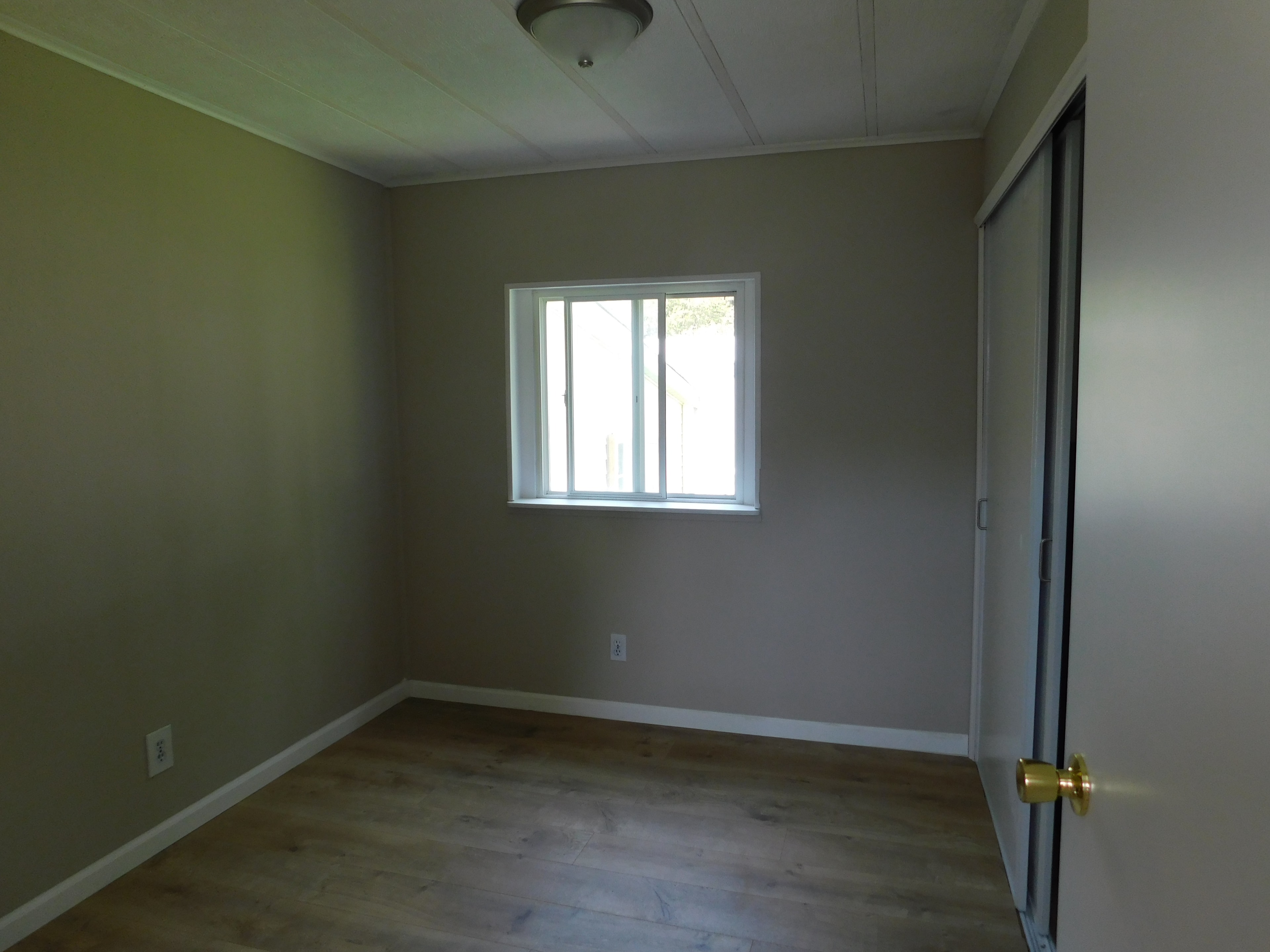 Bedroom with hardwood floors