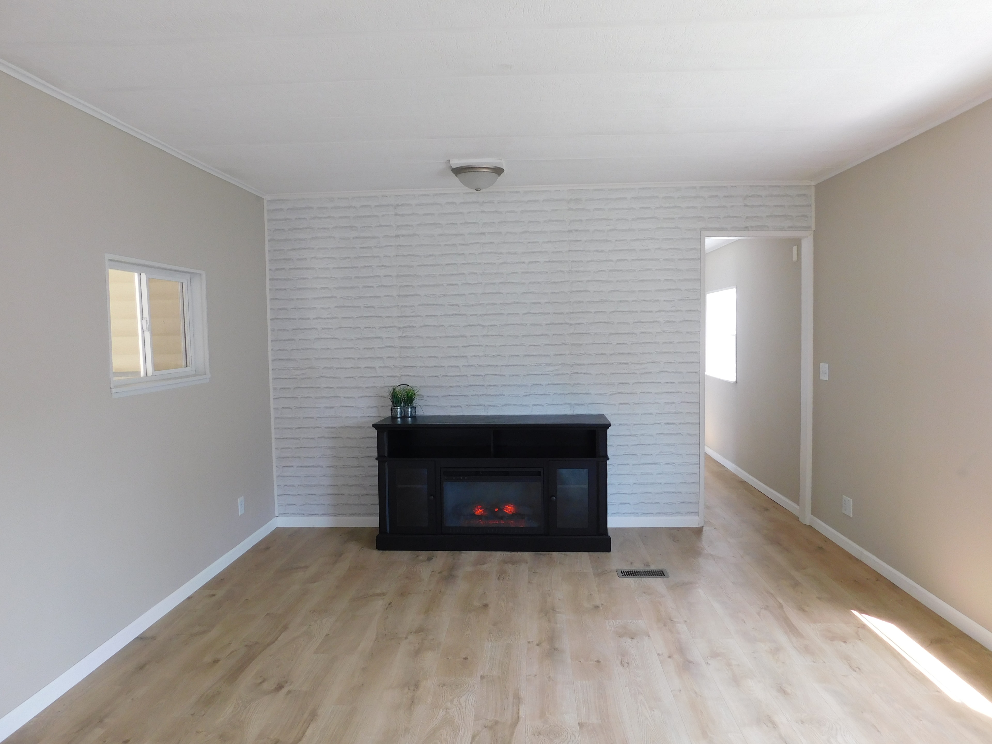 Living room with fireplace